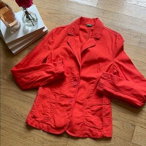 Benetton blazer coral women’s size 8